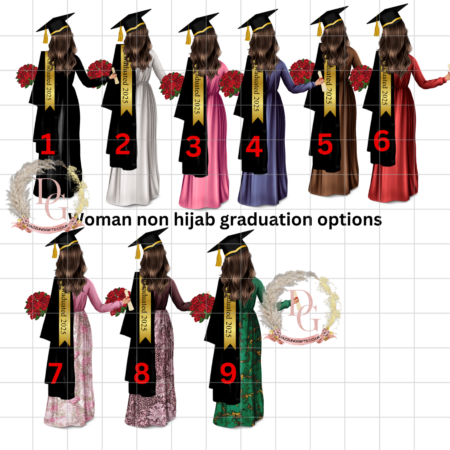 Graduation Woman Illustrated