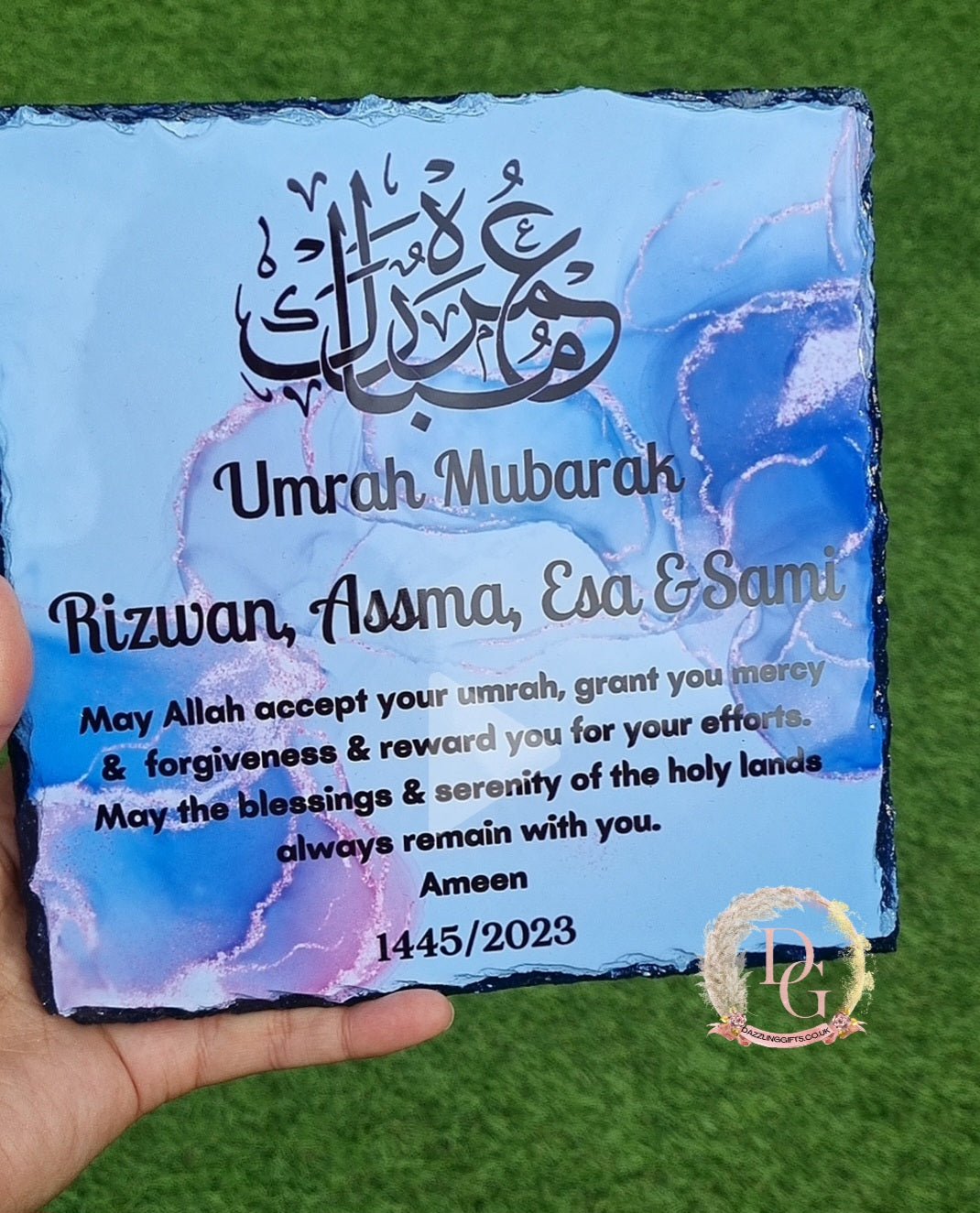 Hajj / Umrah Mubarak Gift Personalised Slate