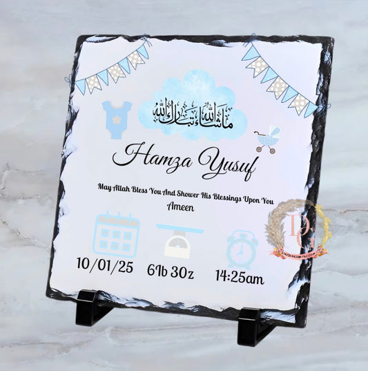 New Arrival Baby Boy Slate