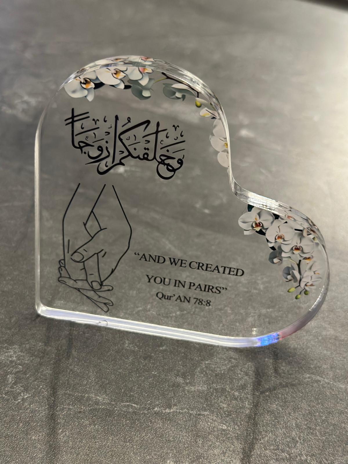 Acrylic Couple Block