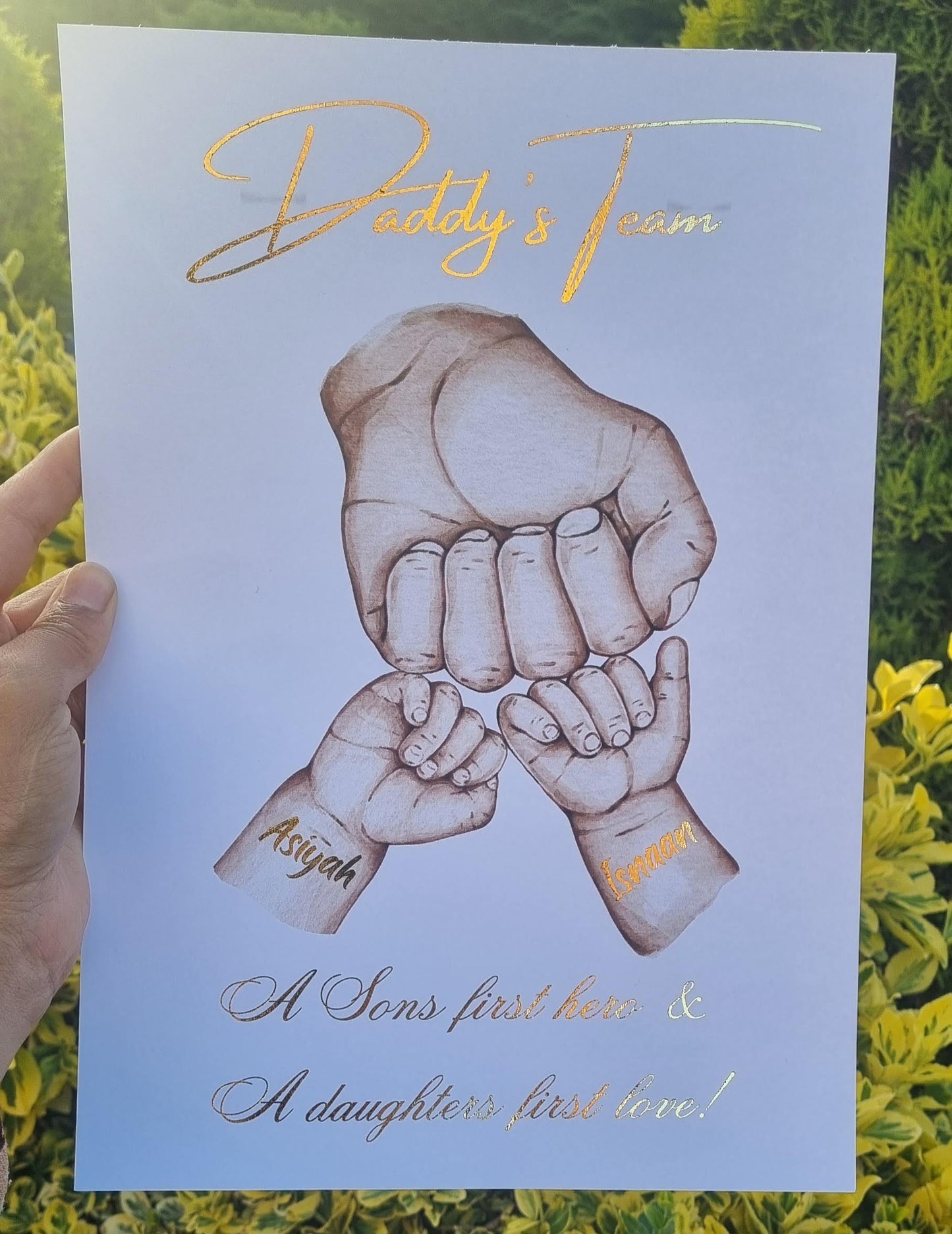 FATHER'S DAY FIST BUMP FOIL PRINT