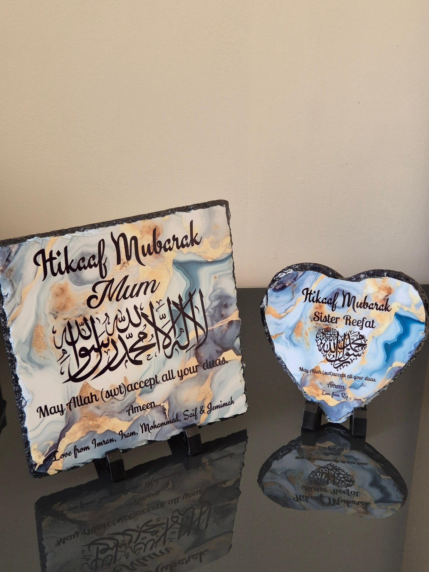 Itikaaf Mubarak Heart Slate