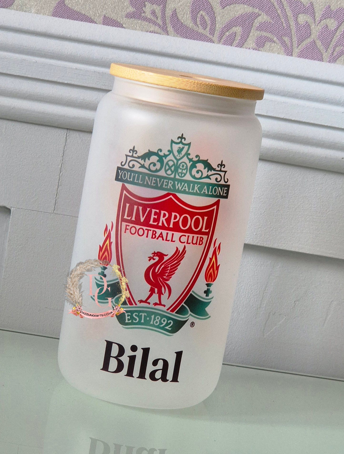 Football Team Glass Jar