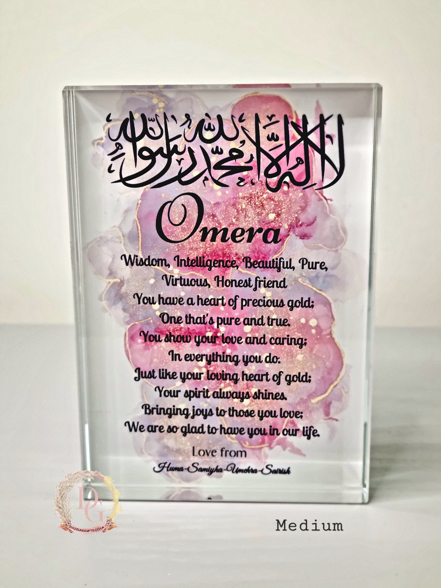 Personalised Crystal Block