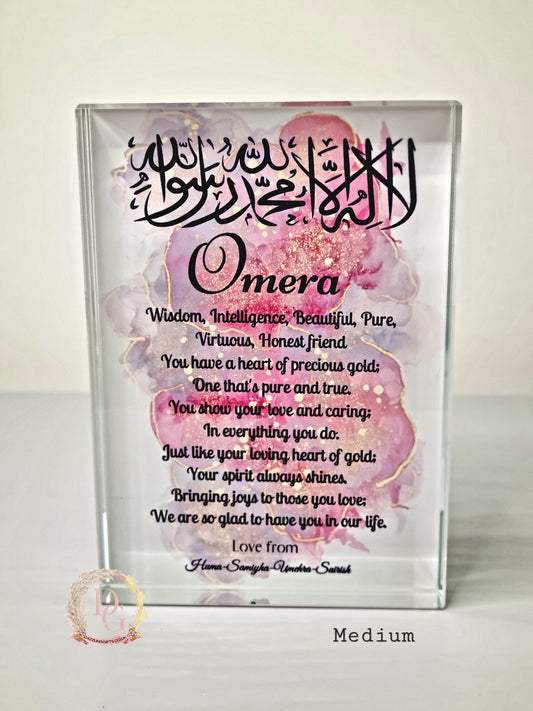 Personalised Crystal Block