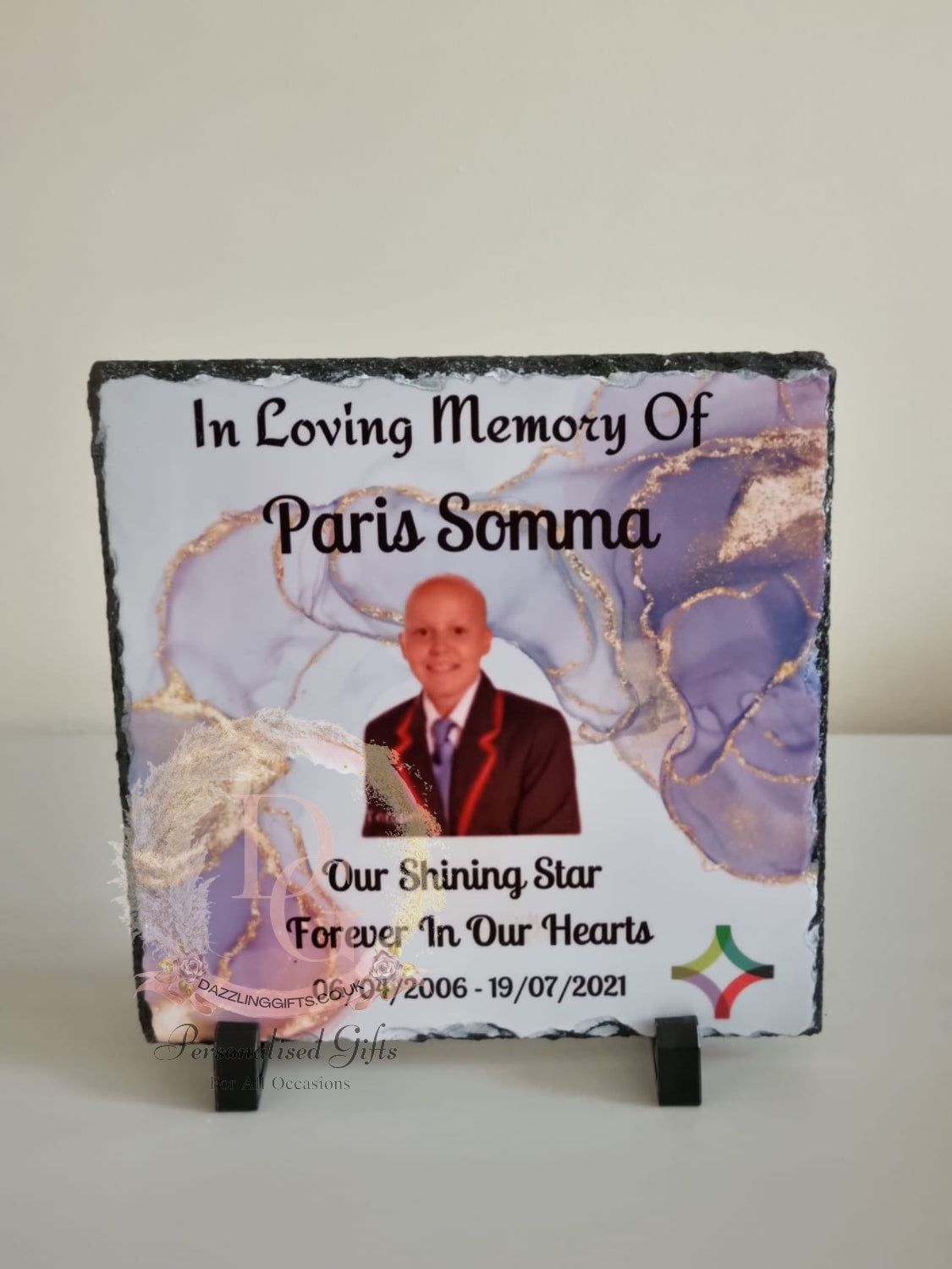 Personalised Photo Memorial Slate