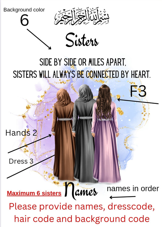 A4 Sister/Friend Foil Print-Personalised Print