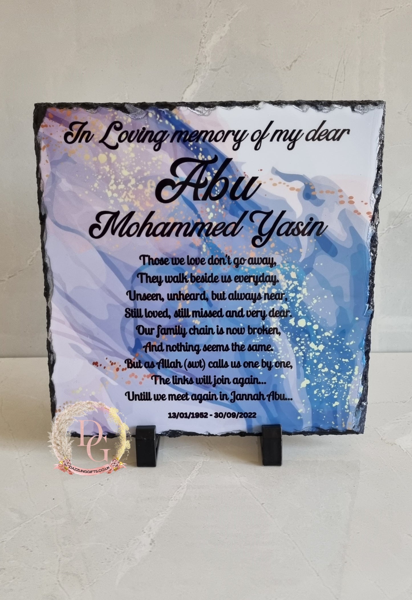 Personalised Memorial Slate