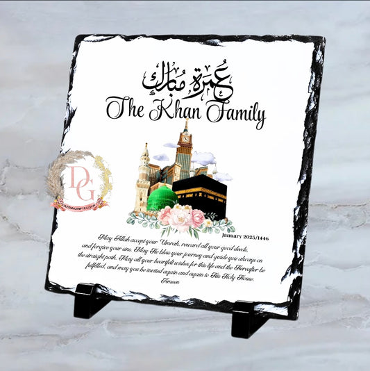 Hajj / Umrah Mubarak Gift Personalised Slate