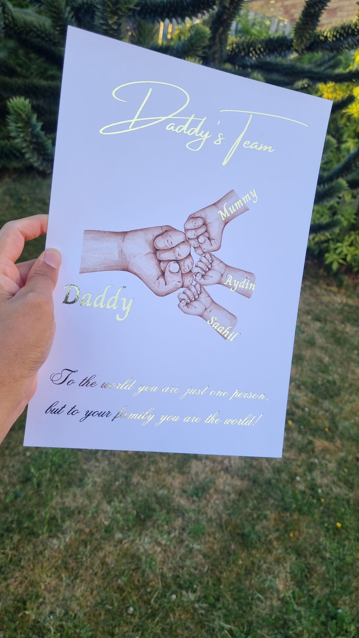 FATHER'S DAY FIST BUMP FOIL PRINT