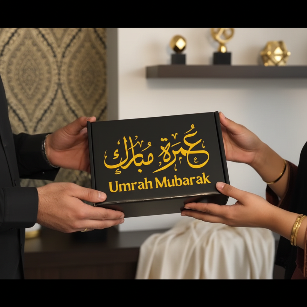 Classic Hajj & Umrah Mubarak Personalised Slate – Elegant Islamic Calligraphy Gift