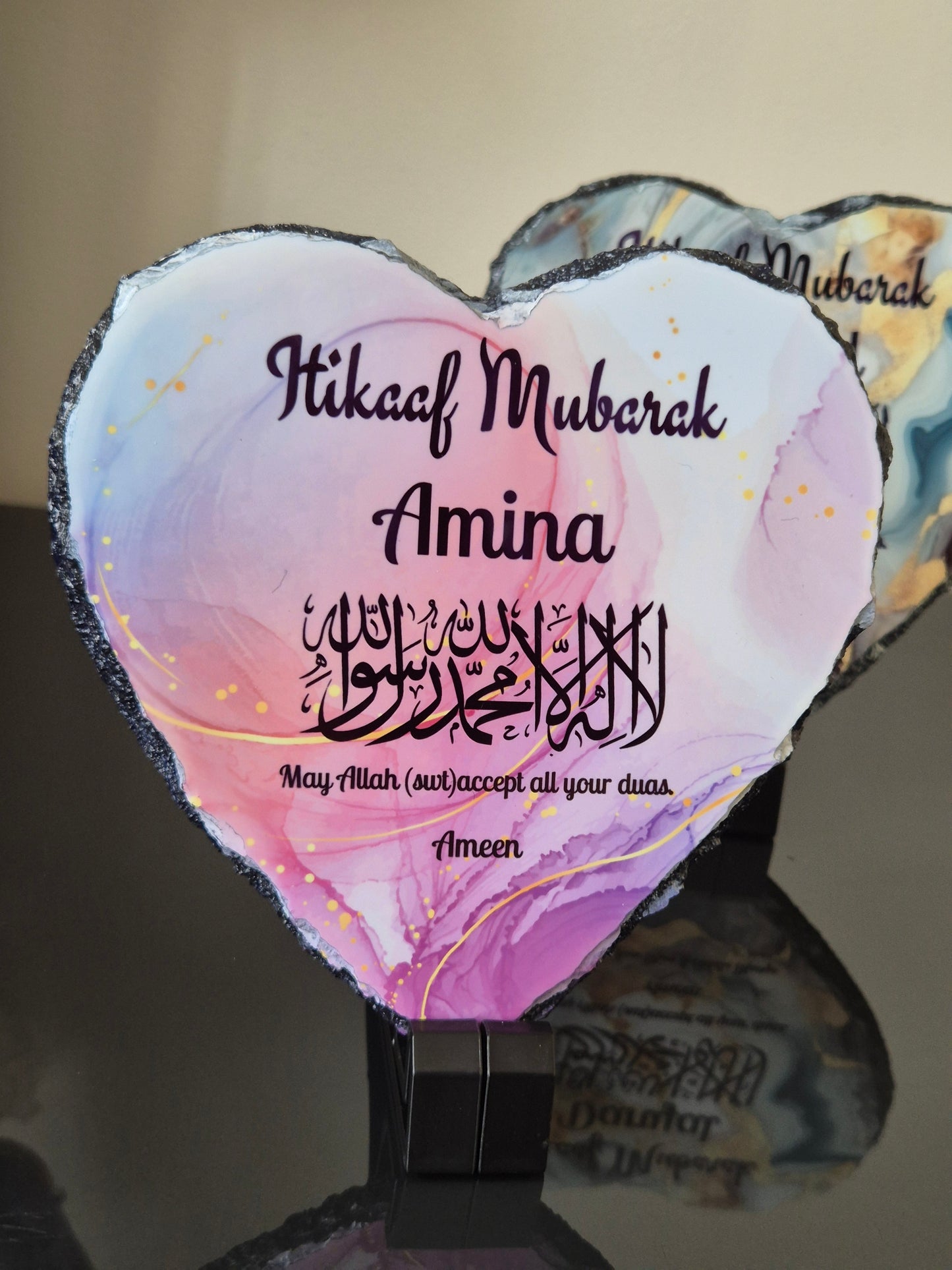 Itikaaf Mubarak Heart Slate