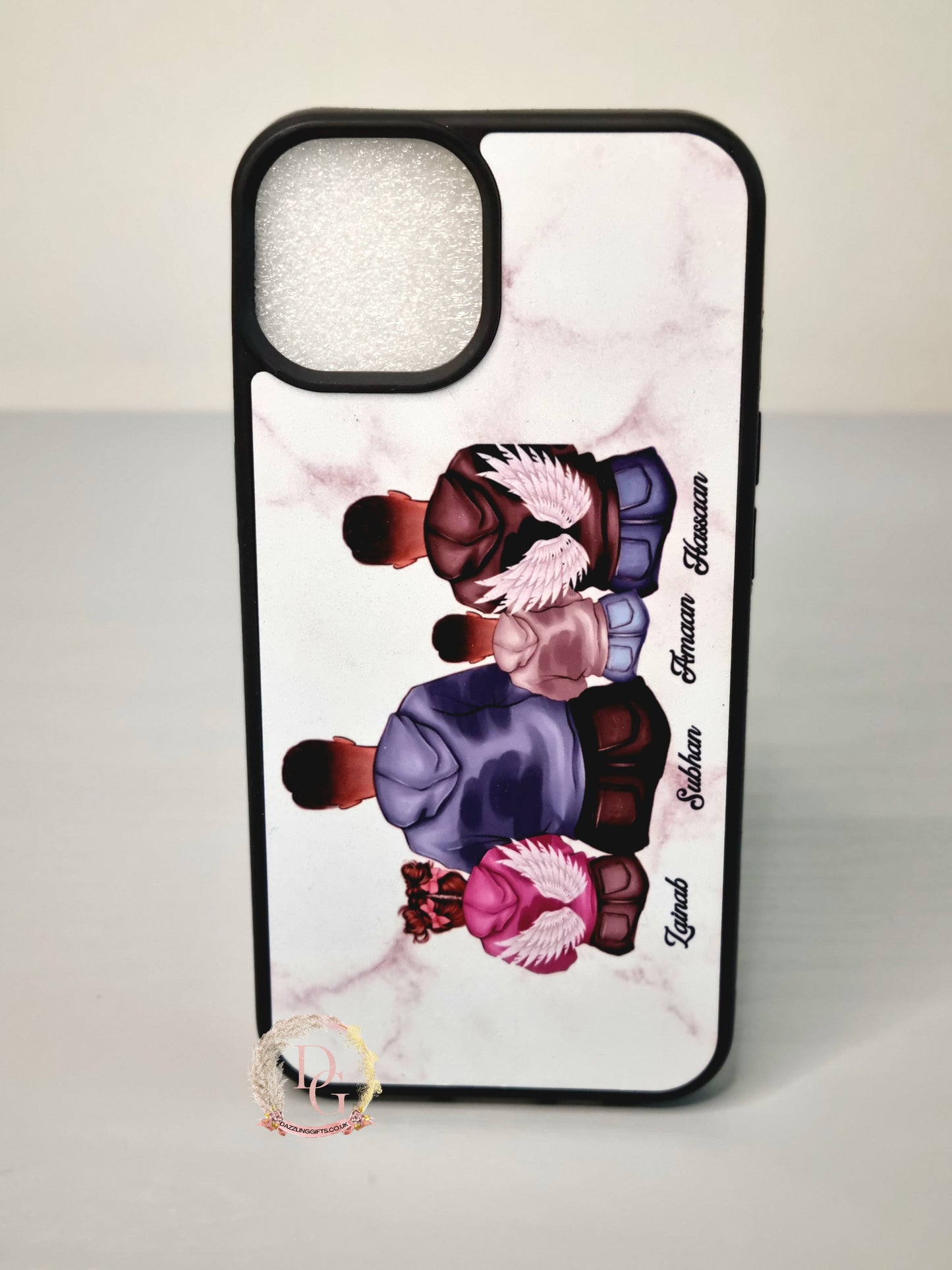 Personalised Illustrated Phone Case sitting option