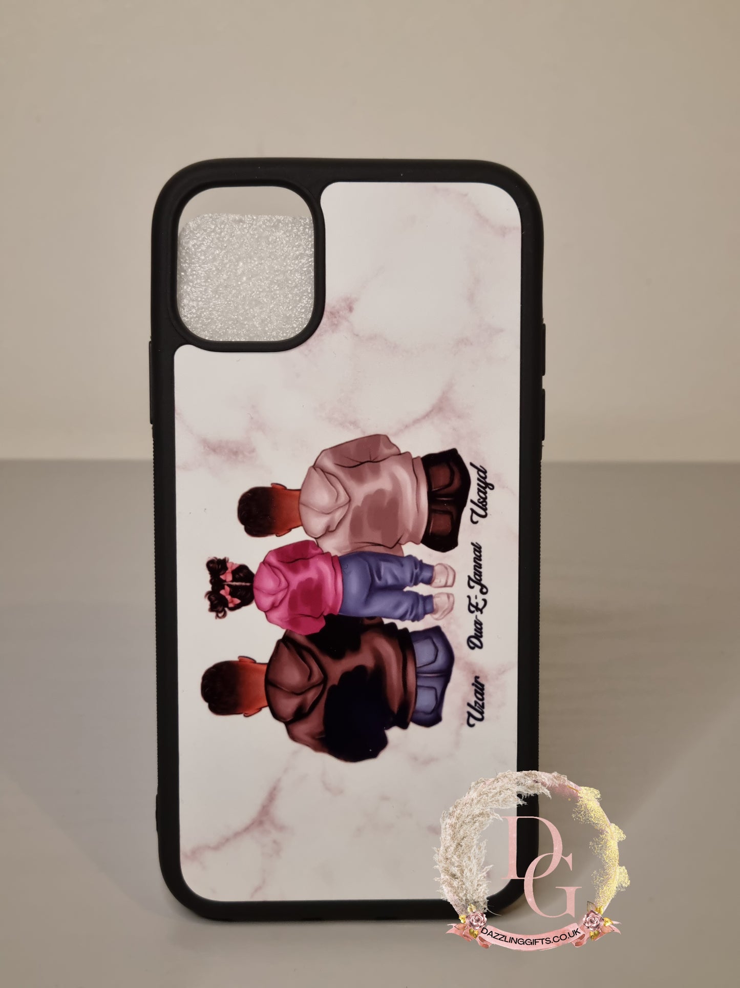 Personalised Illustrated Phone Case sitting option