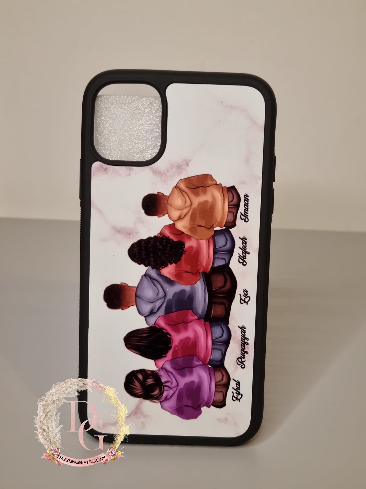 Personalised Illustrated Phone Case sitting option