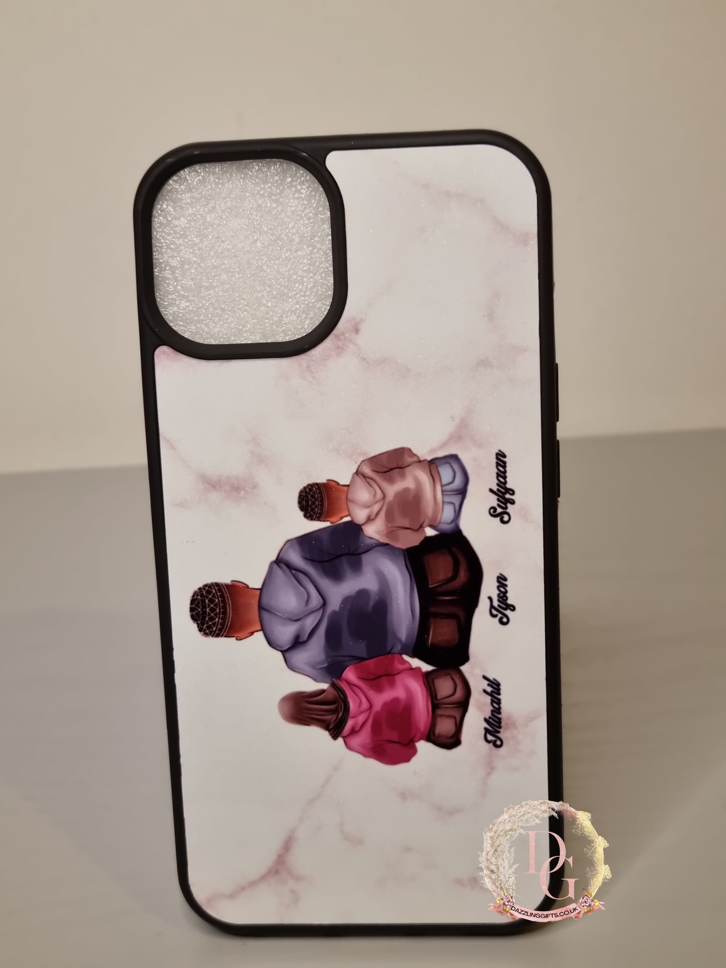 Personalised Illustrated Phone Case sitting option