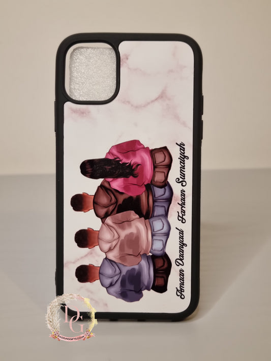 Personalised Illustrated Phone Case sitting option