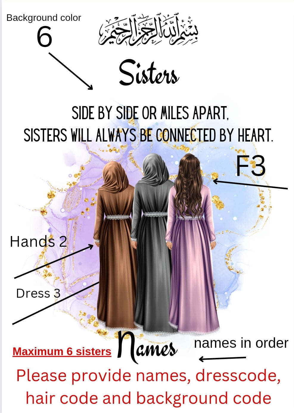 A4 Sister Foil Print-Personalised Print